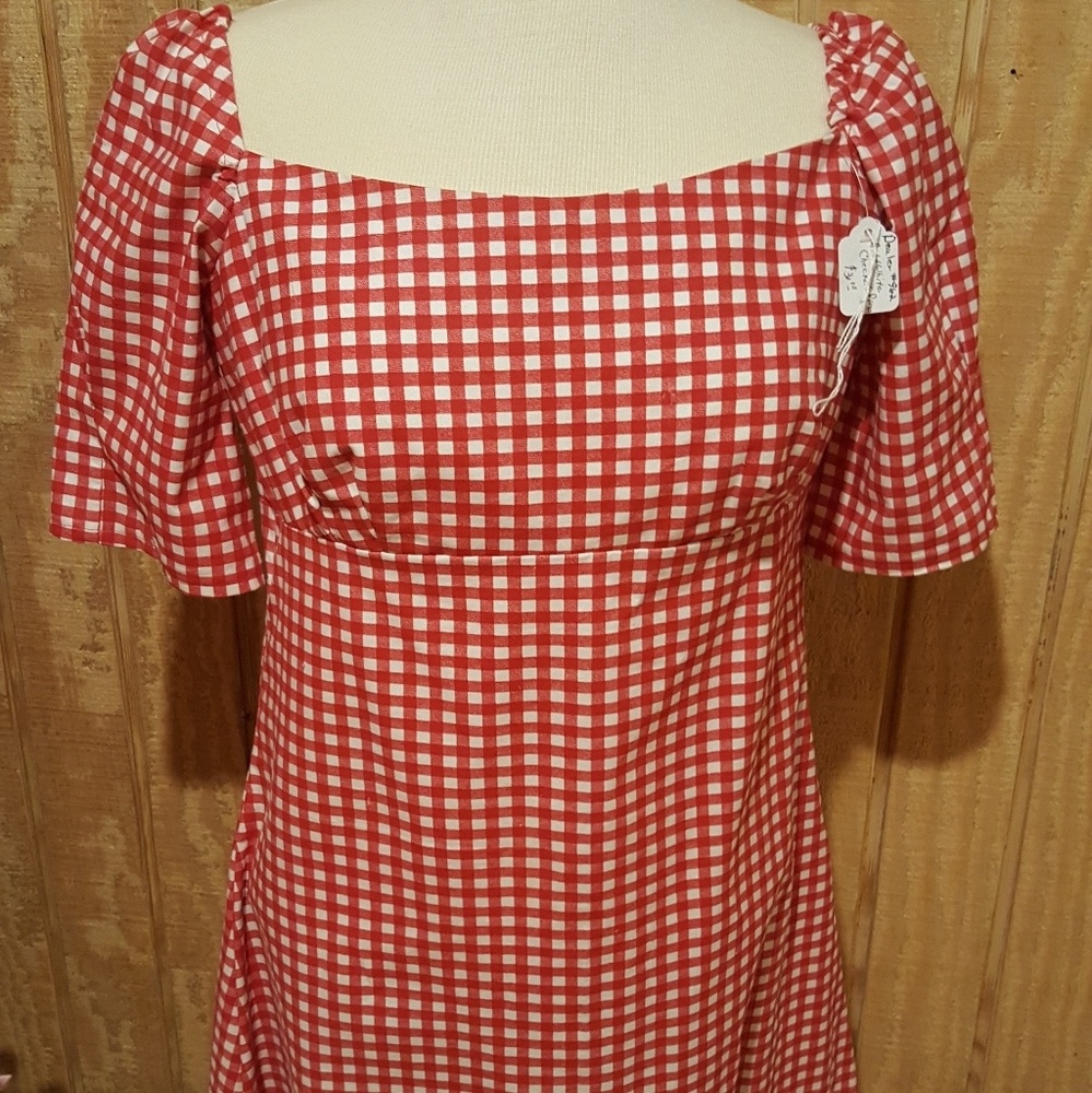 COPY - Red & White checkered dress.
